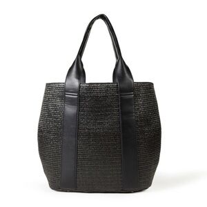 The Drop Women's Summer Spring Winter Black Straw  Tote Bag Sold Out NWOT